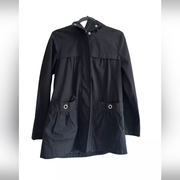 London Fog Hooded Front Zip & Snap Coat Size M - Picture 2 of 10